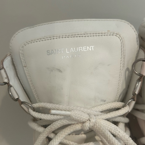 Saint Laurent Ski Shearling High-Top Sneakers - Picture 6 of 11